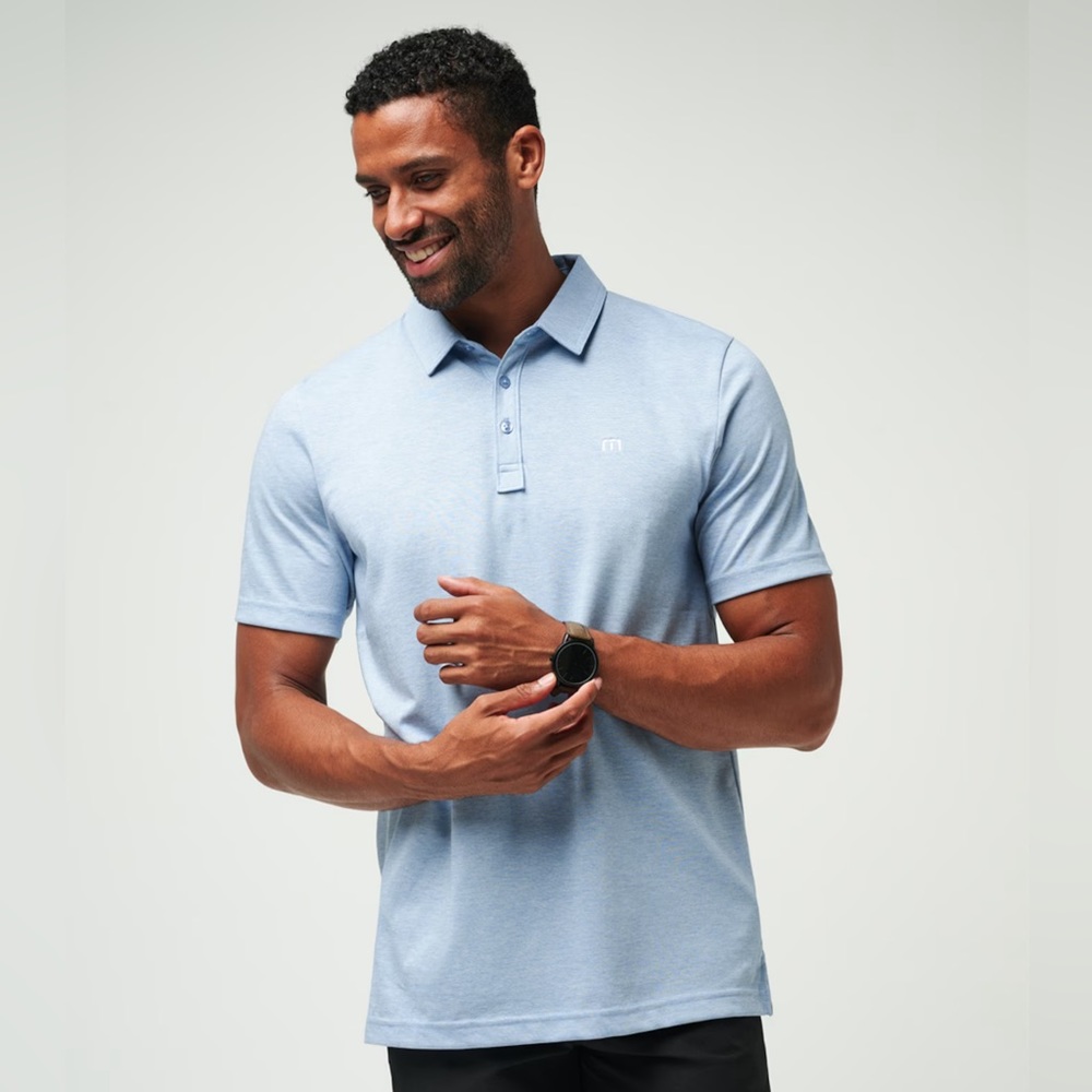 Travis Mathew Blue Polo, Size Large